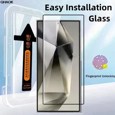 Premium Tempered Glass For Samsung Galaxy S24 23 22 21 Ultra Dust Free Easy Install Screen Protector S21 22 23 24 FE S24 + Glass