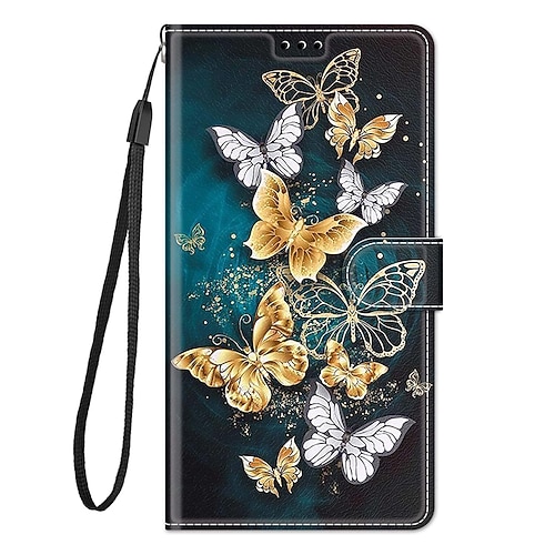 Handy Hülle Handyhüllen Für iPhone 15 Pro Max Plus Rückseite Mit Ständer Mit Handgelenkschlaufe Kartenfach Retro TPU PU-Leder Image