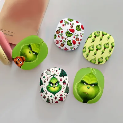 Christmas-Grinchs-Stoles-Personalisierte Airpods Max Kopfhörerhülle, stoßfeste, schützende, glänzende Kopfhörer-Anti-Fall-Abdeckung Image