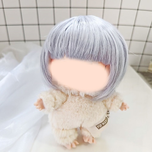 Puppenhaarteil Hochtemperaturfaser niedliches Kawaii-Haarteil Haarzubehör für 6,7 Zoll Puppe oder Blind-Box-Figur Weihnachtsgeschenk Image
