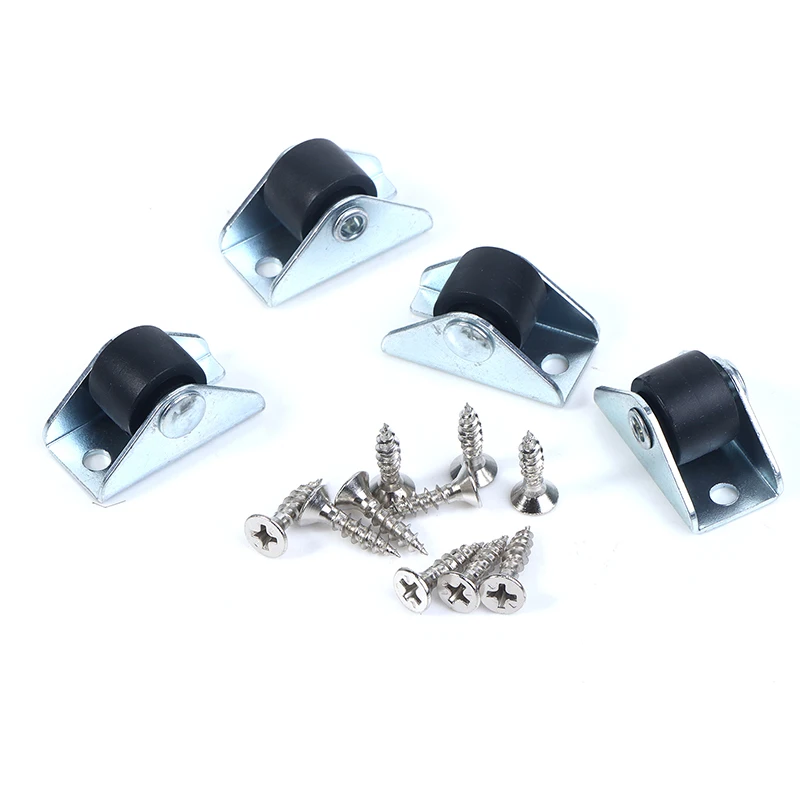 4 Stück 0,5 Zoll Möbel gerades Rad Richtungsrollen Schublade Tablett Zubehör Mülleimer Aufbewahrungsbox Wäschekorb Caster Image