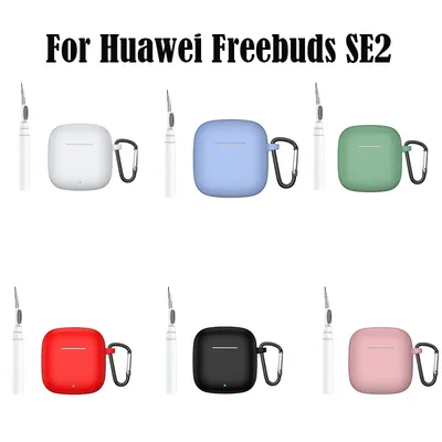 Funda Für Huawei FreeBuds SE2 Fall Mit Reinigung Stift Silikon Kopfhörer Abdeckung Für Huawei FreeBuds SE2 Fällen Coque Mit Haken Image