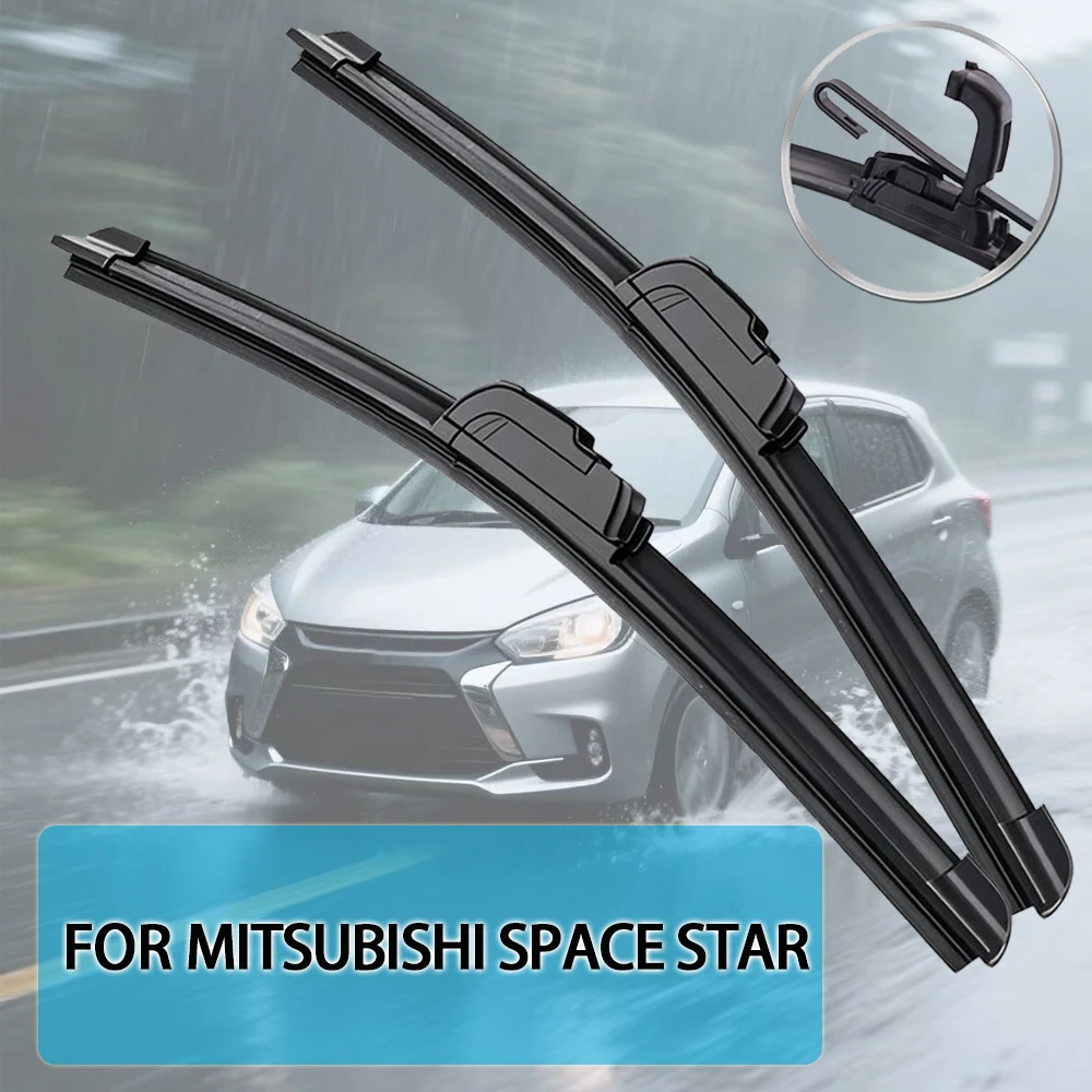 Für Mitsubishi Space star 1998-2007 & 2013-2023 Auto Wischer Klinge Front Scheibenwischer Fit U Haken Arm Windschutzscheibe Auto Wischer Klingen Image