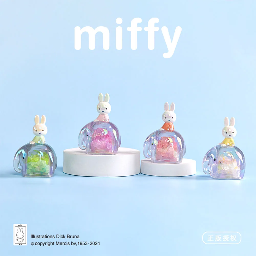 Original Kawaii Miffy Elephant Serie Blind Box Desktop Ornament Dekoration Anime Peripherie Figur Puppe Geschenk Spielzeug Image