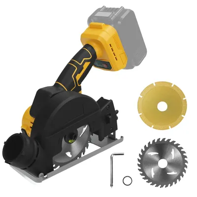Brushless Electric Circular Saw 12000RPM 3-Speeds Cordless Multi-Angle Saw Woodworking Cutting Tool for Dewalt 20V Battery Pin