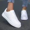 YRZL Damen-Skateboard-Schuhe, klassisch, trendig, weiß, lässige Turnschuhe, rutschfest, verschleißfest, Wanderschuhe für Damen