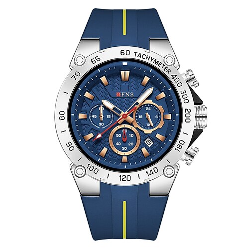 SANDA Herren Quarzuhr Großes Ziffernblatt Sport Mode Geschäft leuchtend Kalender Datum Wasserdicht Silikon Beobachten Image