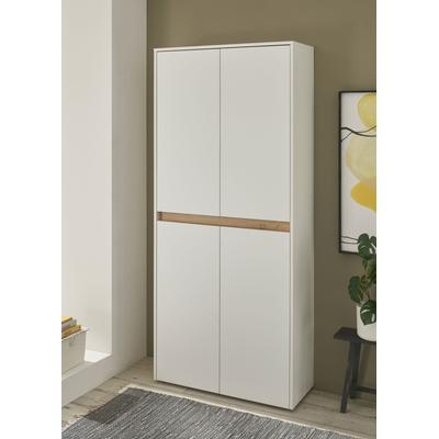 Schuhschrank INOSIGN "City/Giron, modernes Schuhregal, Schrank für 32 Schuhe, Schuhkommode", weiß, B:85cm H:195cm T:35cm, FSC-zertifizierter Holzwerkstoff, Schränke, acht Schuhfächer, viel Stauraum, 93 cm breit Image