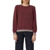 Sweatshirt S.OLIVER, Damen, Gr. 42, dunkelrot, Sweatware, Obermaterial: 47% Modal, 41% Polyester, 12% Elasthan, unifarben, casual, regular fit taillenbedeckt, Rundhals, Langarm Bündchen, Sweatshirts, mit Bündchen