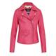 Infinity Leather Womens Fuschia Pink Classic Brando Biker Jacket - Broome Lamb Leather - Size 22 UK | Infinity Leather Sale | Discount Designer Brands
