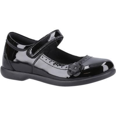 Hush Puppies Bethany Patent Senior Mädchenschuhe Aus Schwarzem Leder Image