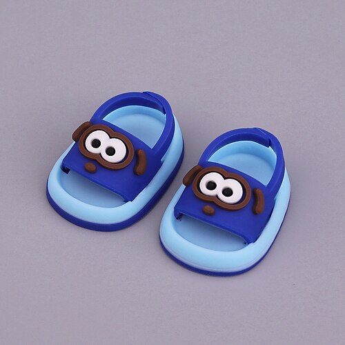 1 paire de chaussures de poupée pour poupée de 17 cm, mini chaussures mignonnes, accessoires pour poupées de 17 cm, série assise debout, chaussures de pluie en silicone (sans poupée)