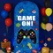 Video Game Backdrop Arch Cover GamePad Level Up Game On Video Game Boys Birthday Party Wall Decoration Supplies Photocall Banner