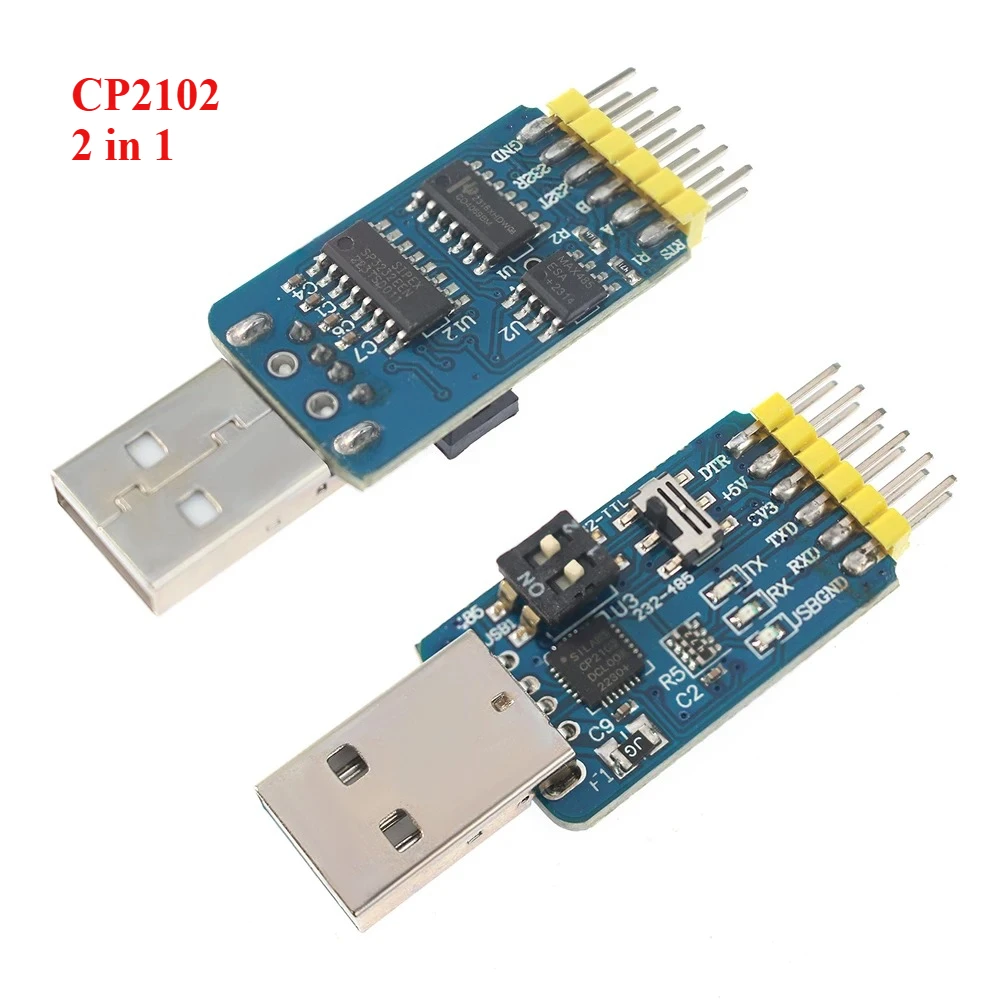 CP2102 6-in-1-Multifunktions-USB-zu-TTL-Seriell-Port-Konvertierungsmodul 485 232 Gegenseitige Konvertierung Kompatibel mit 3,3 V 5 V Level-Modul Image