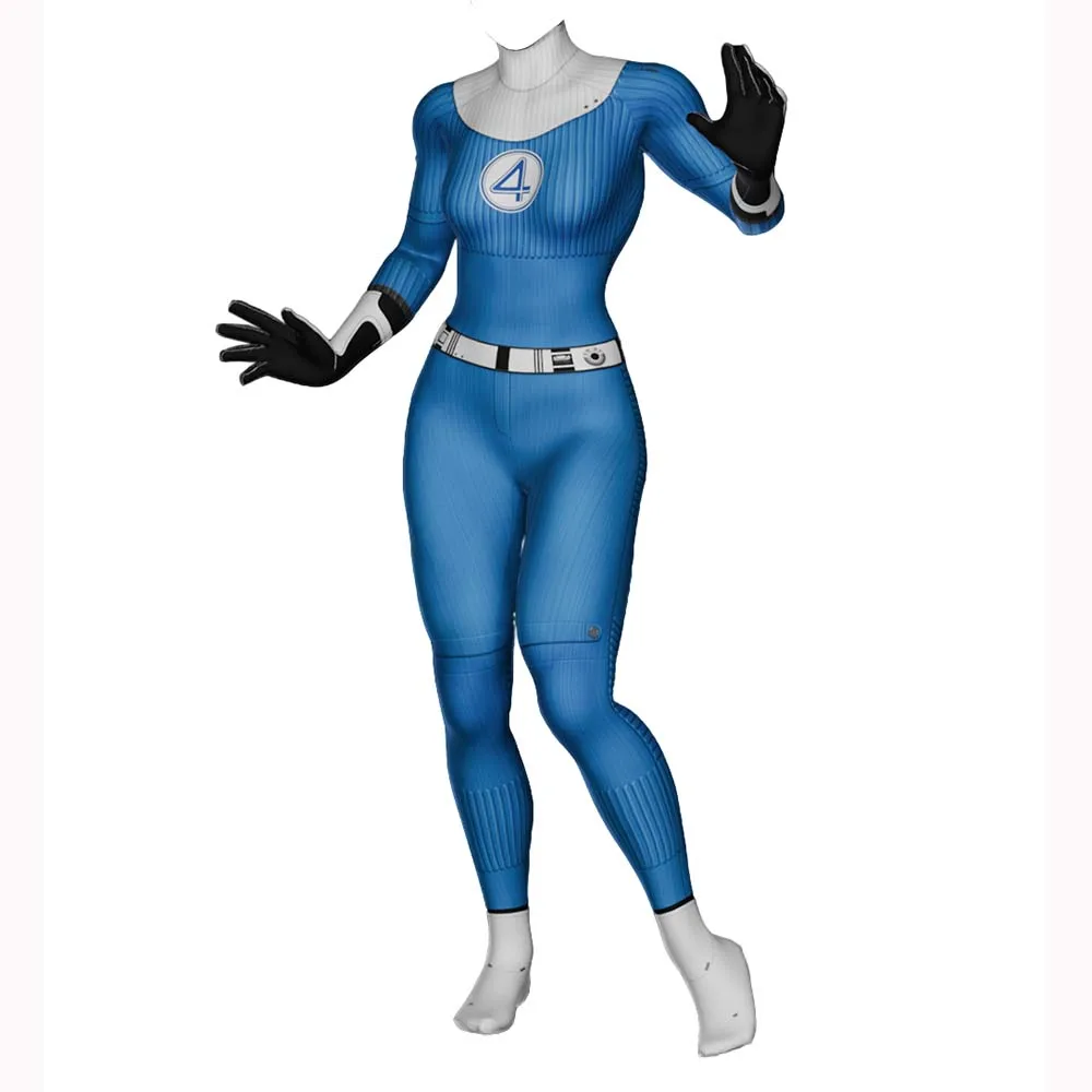 Halloween Erwachsene Weibliche Rivalen Unsichtbare Frau Cosplay Kostüme Fantastische 4 Vier Superheld Zentai Anzug Body Party Overalls Image