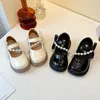 Mädchen Frühling Herbst Neue PU Leder Schuhe Weiche Sohle Nicht-slip Prinzessin Quadratischen Mund Schule Student Loafer Schuhe Größe 26-36
