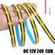DC 12V 24V Striscia COB PCB nera 320 LED/M Bianco caldo/naturale 3000K 4000K 6000K IP20 RA90 0.5M 1M 5M 10M 20M Luce LED flessibile