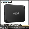 Crucial SSD X9 1TB 2TB 4TB SSD portatile Unità a stato solido esterna Disco rigido USB 3.2 per giochi Desktop (PC) Archiviazione fotocamera portatile