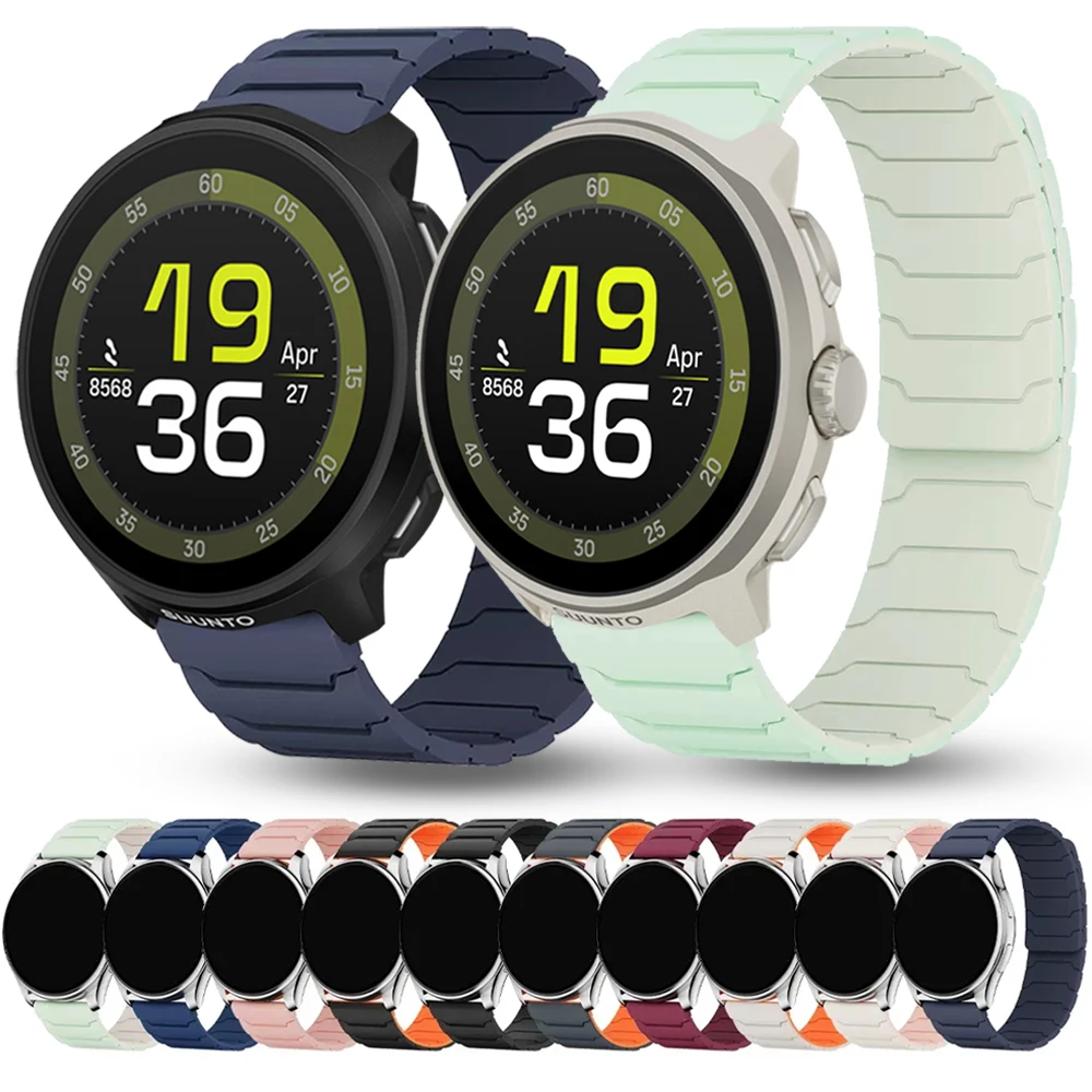 22 mm magnetisches Silikonarmband für SUUNTO OCEAN VERTICAL RUN RACE S Sportband SUUNTO 9 PEAK PRO/DLC 9 5 PEAK Armbandzubehör Image
