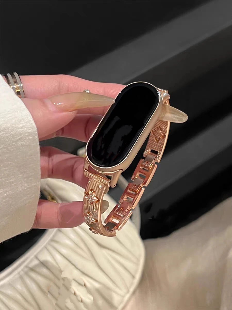 Neues Bling elegantes Armband Metallglied für XIAOMi Band 10 9 Armband für Mi Band 8 Neues Design-Armband NFC-Armband-Zubehör Image