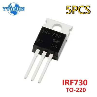 5PCS IRF730 MOSFET Transistor IRF730PBF TO-220 400V 5,5A Feldeffekttransistoren Kit Image