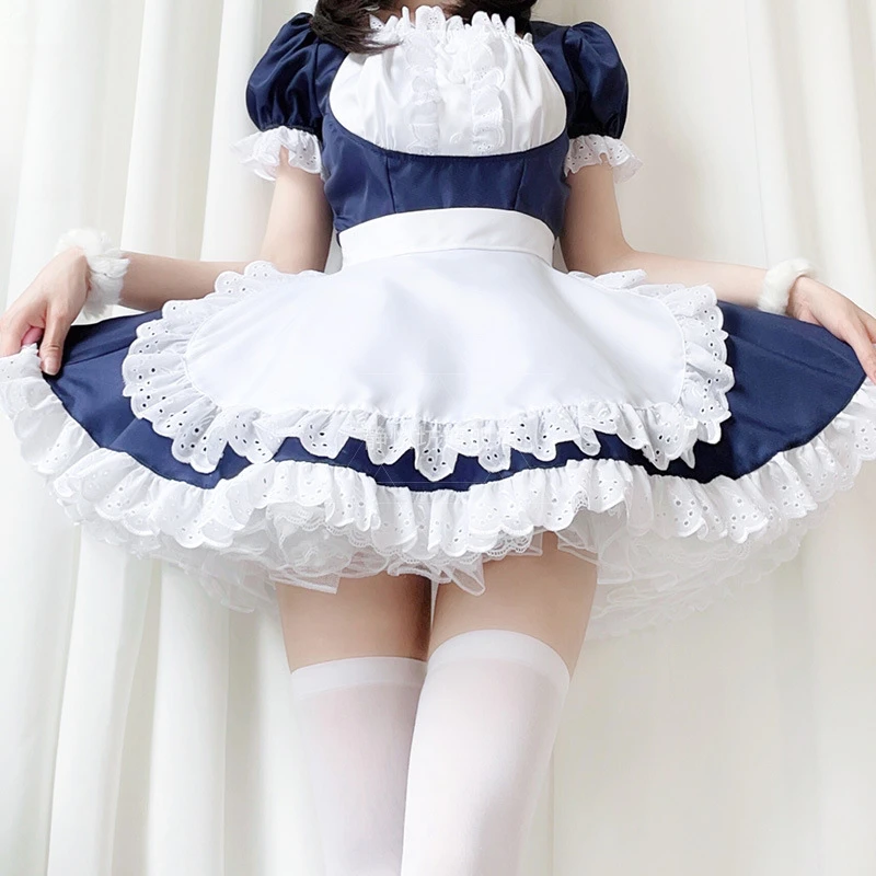 Japanische Alice Weiche Mädchen Nette Lolita Kleid Maid Kostüme Frau Anime Kellnerin Kleid Party Cosplay Bühne Kostüme Image