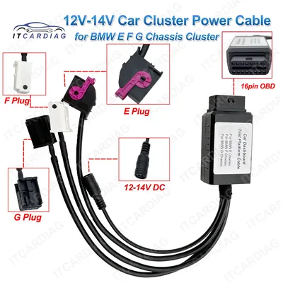 For BMW E F G Chassis Series Cluster 112v Car Power Cable Dashboard Test Cable F20 F30 Cluster Repair Platform Diagnostic Tool