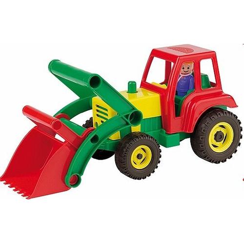 LENA® 04161 - Aktive, Traktor mit Frontschaufel und Spielfigur, Sandspielzeug - Simm Marketing