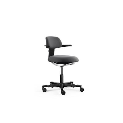 Arbeitsstuhl / Drehstuhl WORK 40 Sitz Stoff / Rücken Stoff dunkelgrau hjh OFFICE Image