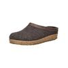 Hausschuh HAFLINGER "Haflinger Hausschuhe Filz", Herren, Gr. 43, braun, Filz, casual, Schuhe