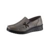 Slipper LORETTA, Damen, Gr. 42, grau, Leder, sportlich, Schuhe Slipper