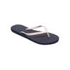 Sandale ROXY "Viva Tone", Gr. 10(41), blau (navy), Obermaterial: 98% Synthetikmaterial, 2% Metall / Futter: 100% Synthetikmaterial / Außensohle: 100% Moosgummi, Schuhe Badeschuh Damenschuh Schlappen Sommerschuh Zehentrenner