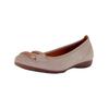 Ballerina GABOR "Gabor Ballerinas Leder", Damen, Gr. 39, beige, Leder, casual, Schuhe