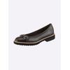 Ballerina HEINE, Damen, Gr. 41, braun (dunkelbraun), Leder, Glattleder, Glattleder, modisch, Schuhe