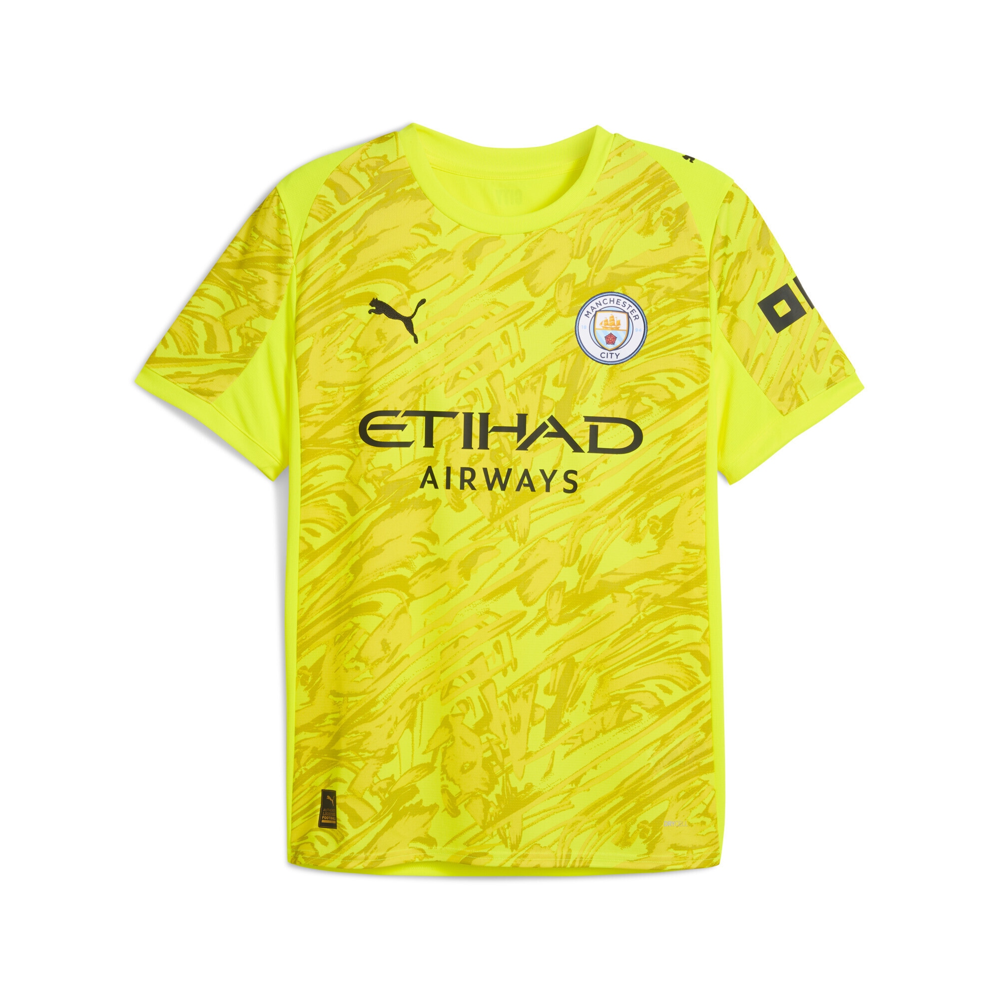 Trainingsshirt PUMA "Manchester City 25/26 Torwarttrikot Herren", Damen, Gr. 3XL, gelb (gelb alert), Obermaterial: 100% Polyester; Rippe: 100% Polyester, regular fit, Rundhals, Shirts