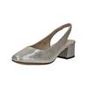Slingpumps CAPRICE "Caprice Pumps Leder", Damen, Gr. 38, grau (taupe), Leder, casual, Schuhe