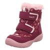 Snowboots SUPERFIT "CRYSTAL WMS: Mittel", Kinder, Gr. 26, bunt (dunkelrot, rosa), Polyester, Leder, casual, Schuhe, Snowboots mit GORE TEX-Membran, Größenschablone zum Download
