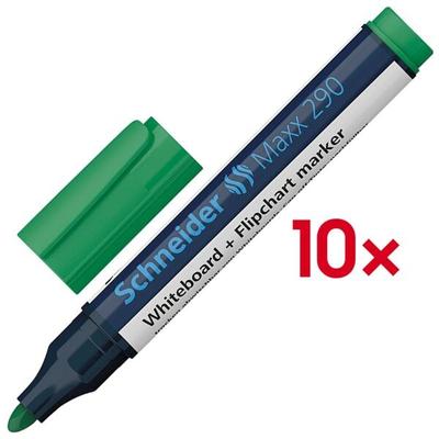 Schneider 10x Whiteboard & Flipchart-Marker »Maxx 290« grün Image