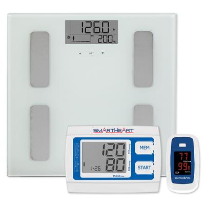 SmartHeart Total Body Analyzer with NIBP and Oximeter Step On Digital Display 400lbs. / 200kg White (1250938_ST) 1/ST Medical Scales