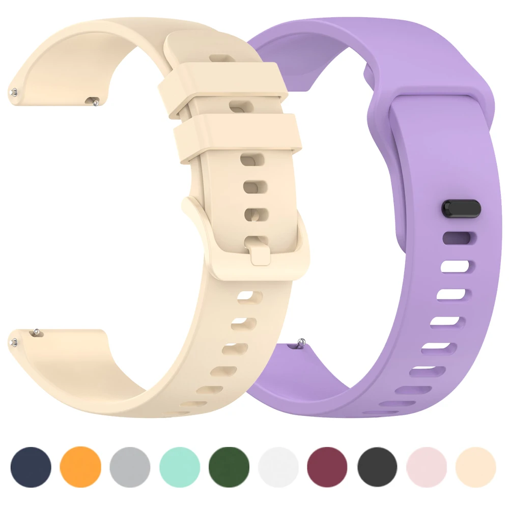 20 mm 22 mm Sport-Gummi-Ersatzarmband für Garmin Forerunner 570 265 255 165 Music Venu 3 Sq 2 Plus Vivoactive 4 5 6 Image