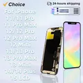 Scelta AA++OLED Per iPhone 12 Pro Max LCD 15 3D Touch Screen Digitzer Per 14 Plus Display 13 Pro MAX 12 Mini Display 13 Mini LCD