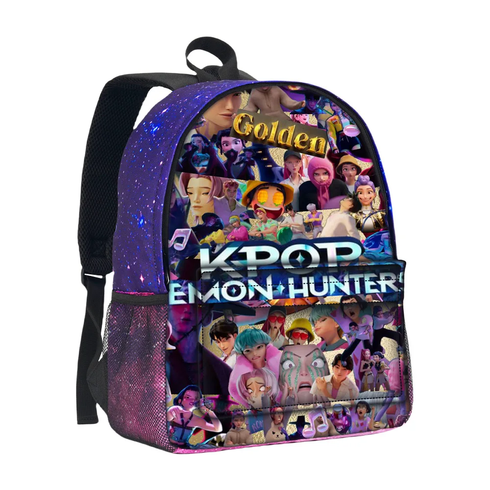 Huntrix Kpop sac à dos sac d'école garçons filles mode Mochila ciel étoilé sac à dos 3D dessin animé école sac à dos pour enfants sacs
