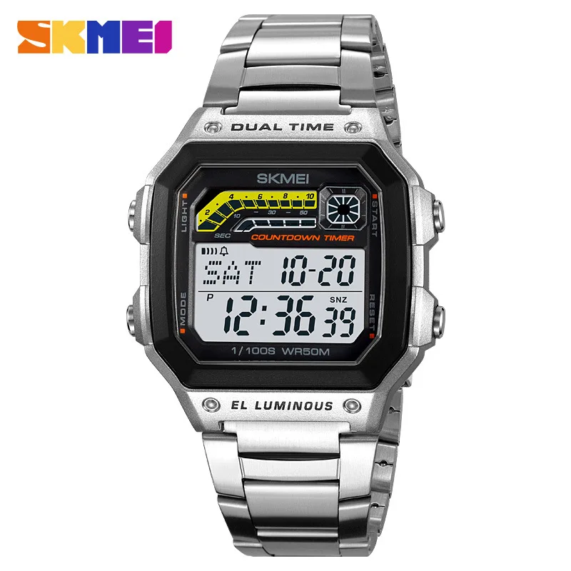 Skmei Uomo Militare Conto Alla Rovescia Cronografo Orologio Da Polso Digitale Maschile 5Bar Orologio Da Uomo Impermeabile Orologio Retroilluminazione Top Orologio Sportivo