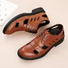 Herren-Freizeitschuhe aus echtem Leder, hochwertige High-End-Business-Sandalen, klassische Herren-Oxford-Schuhe mit dicken Sohlen, vielseitig einsetzbar