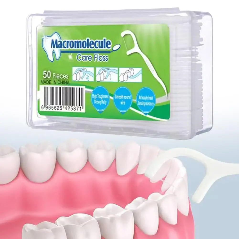 3 Boxen/150PCS Hause Kunststoff Zahnseide Zahnstocher Bogen Pick Zahnseide Box Zahnseide Fabrik Hause Image