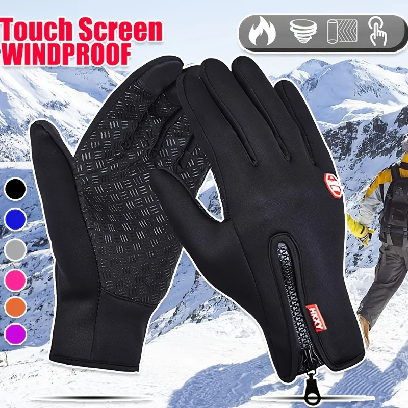 1 paar Winter Outdoor Warme Touchscreen Handschuhe Motorrad Handschuhe Ski Handschuhe Sport Handschuhe Reiten winddicht Männer Frauen Handschuhe Image