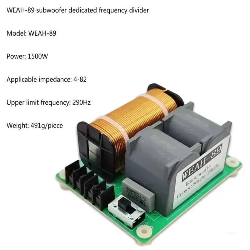 1 PCS 1500 W Bass Lautsprecher 290 Hz Subwoofer Frequenz Teiler Hifi Stereo DIY Audio Woofer Crossover Filter Image