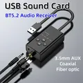 Ricevitore audio wireless BT5.2 per altoparlante, scheda audio convertitore digitale con uscita AUX coassiale da USB a fibra ottica per PC Win7/8/10