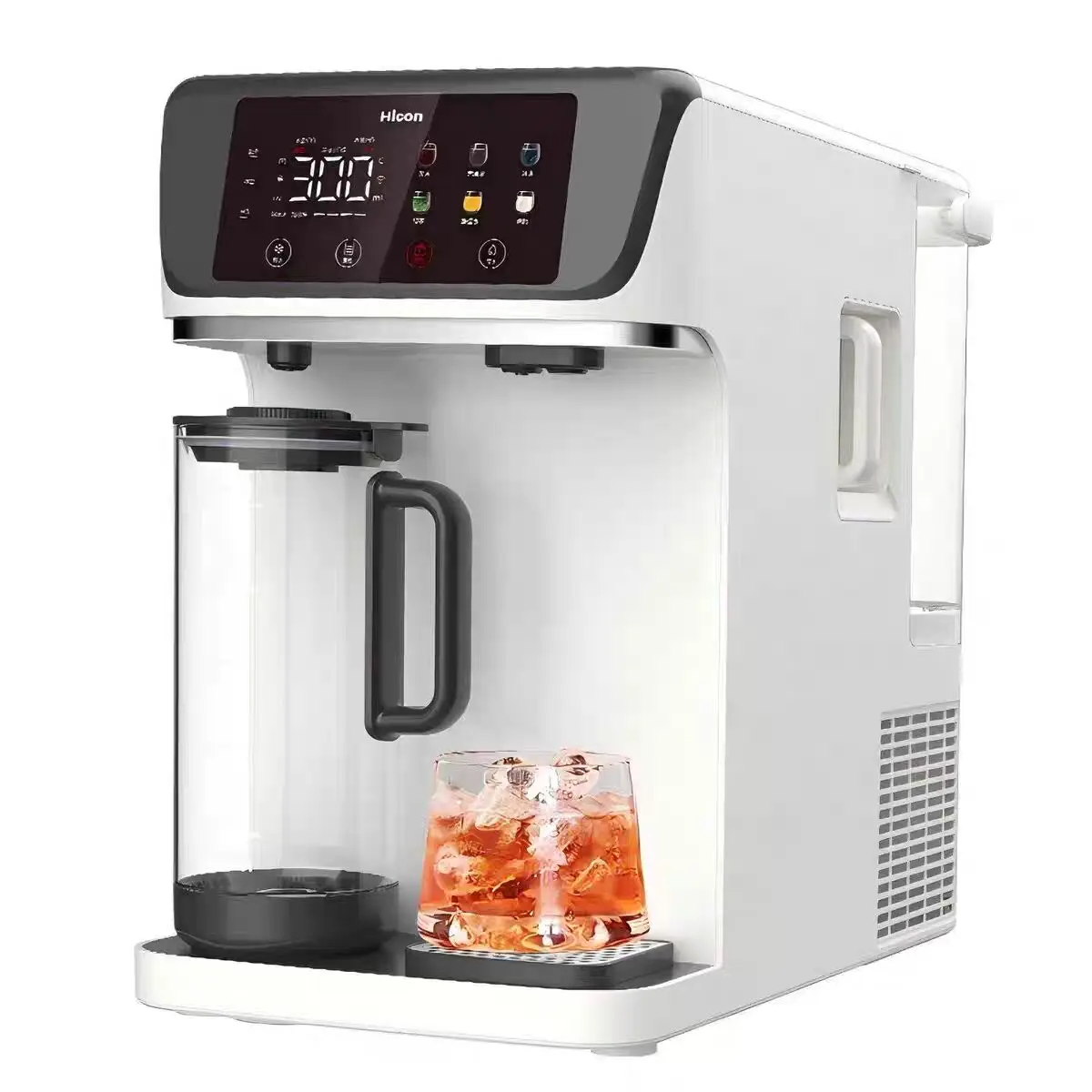 5-in-1-Eisbereiter, Wasserspender, Arbeitsplatte, schnelle Kühlung, selbstreinigende tragbare Eismaschine, energiesparend, für Zuhause/Büro Image