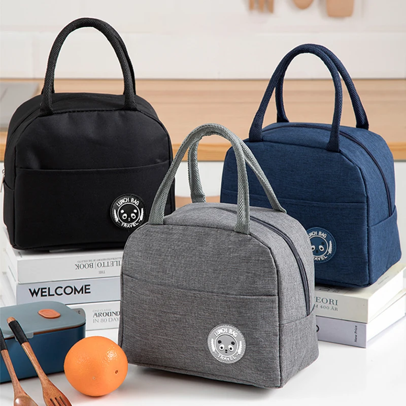Tragbare Lunchtasche, isolierte Tasche, Lunchbox-Tasche, große Kapazität, Lunchtasche mit Essensbox, Aufbewahrungstasche für Arbeit und Schule Image